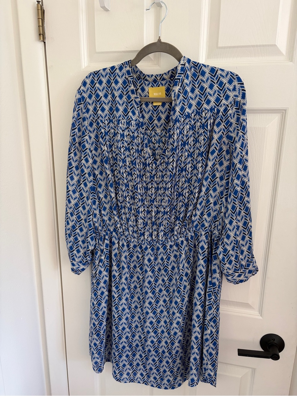 Maeve Blue Geometric Smock Dress